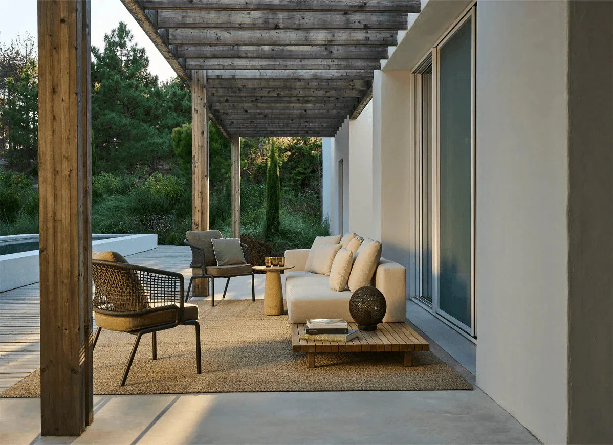 Contour Lounge Chairs in Wenge Linen (2) - Image 5