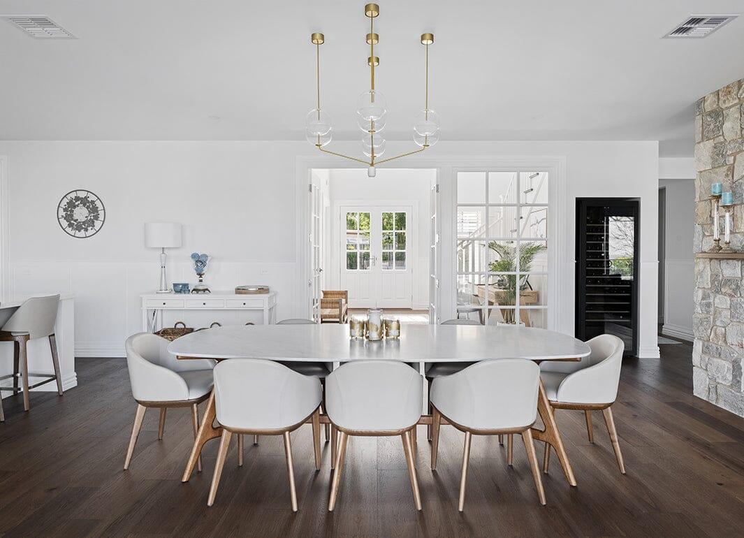 Johanna Elliptical Marble Table - Image 3