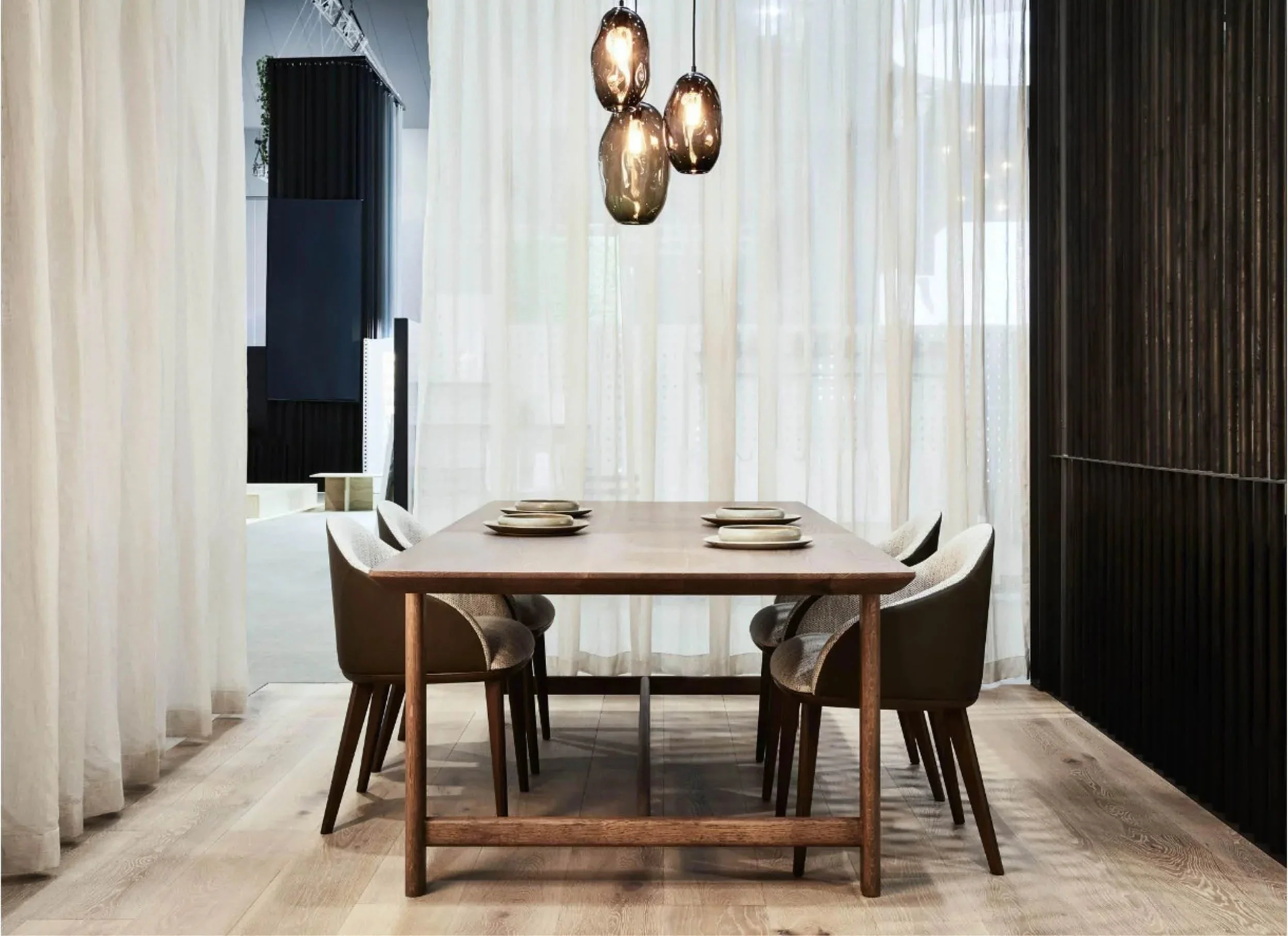 Otway Trestle Table 255cm in Light Walnut - Image 7